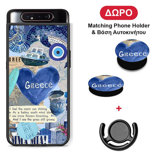 Summer In Greece - Samsung Galaxy A80 θήκη + Δώρο Phone Holder & Βάση Αυτοκινήτου
