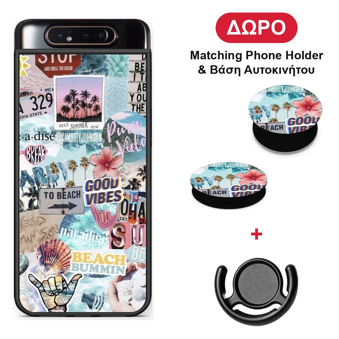 Summer Vibes - Samsung Galaxy A80 θήκη + Δώρο Phone Holder & Βάση Αυτοκινήτου