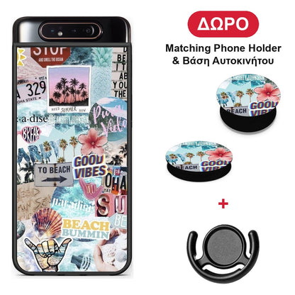 Summer Vibes - Samsung Galaxy A80 θήκη + Δώρο Phone Holder & Βάση Αυτοκινήτου