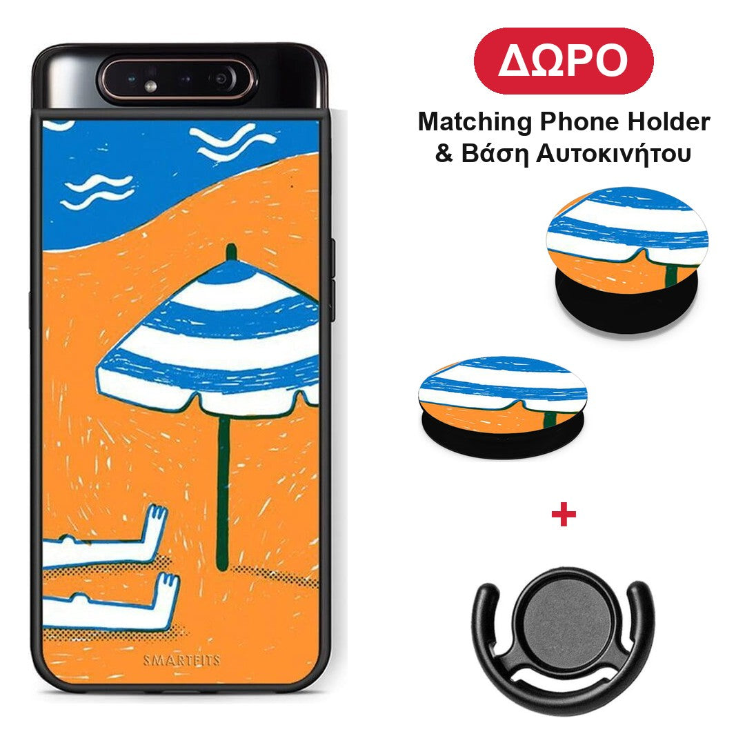 Summering - Samsung Galaxy A80 θήκη + Δώρο Phone Holder & Βάση Αυτοκινήτου