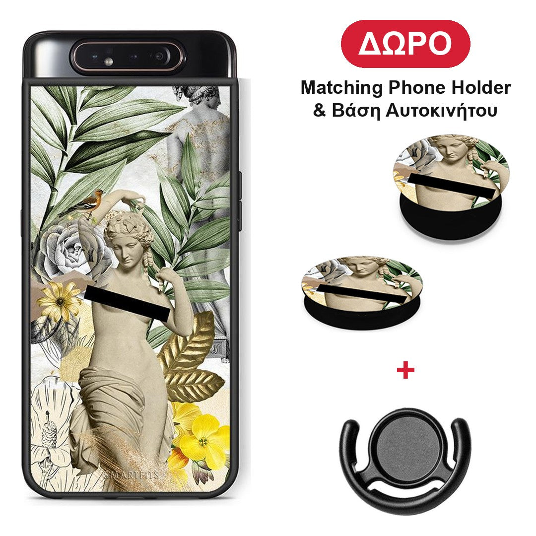 Woman Statue - Samsung Galaxy A80 θήκη + Δώρο Phone Holder & Βάση Αυτοκινήτου