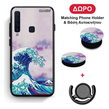 Blue Waves - Samsung Galaxy A9 θήκη + Δώρο Phone Holder & Βάση Αυτοκινήτου