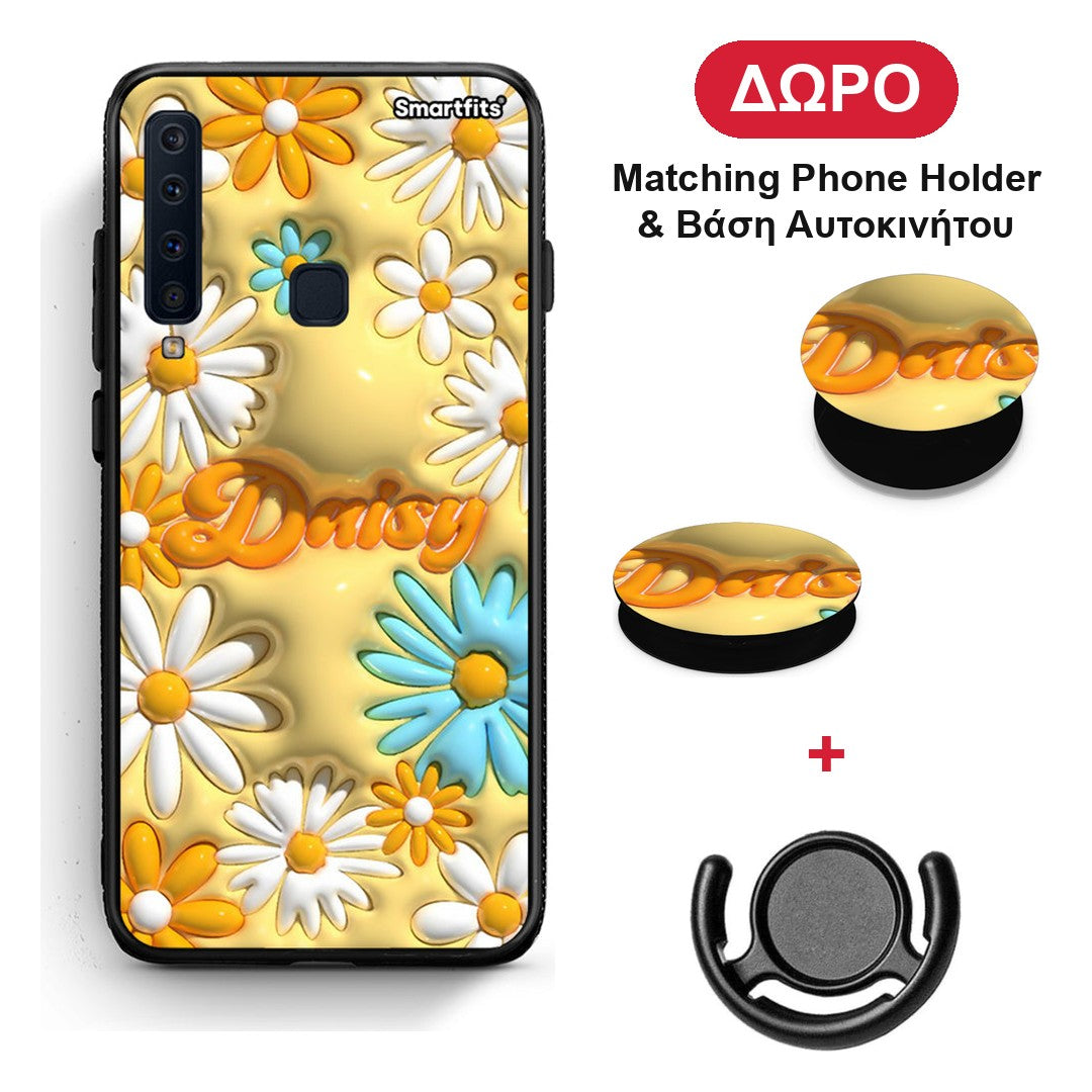 Bubble Daisies - Samsung Galaxy A9 θήκη + Δώρο Phone Holder & Βάση Αυτοκινήτου