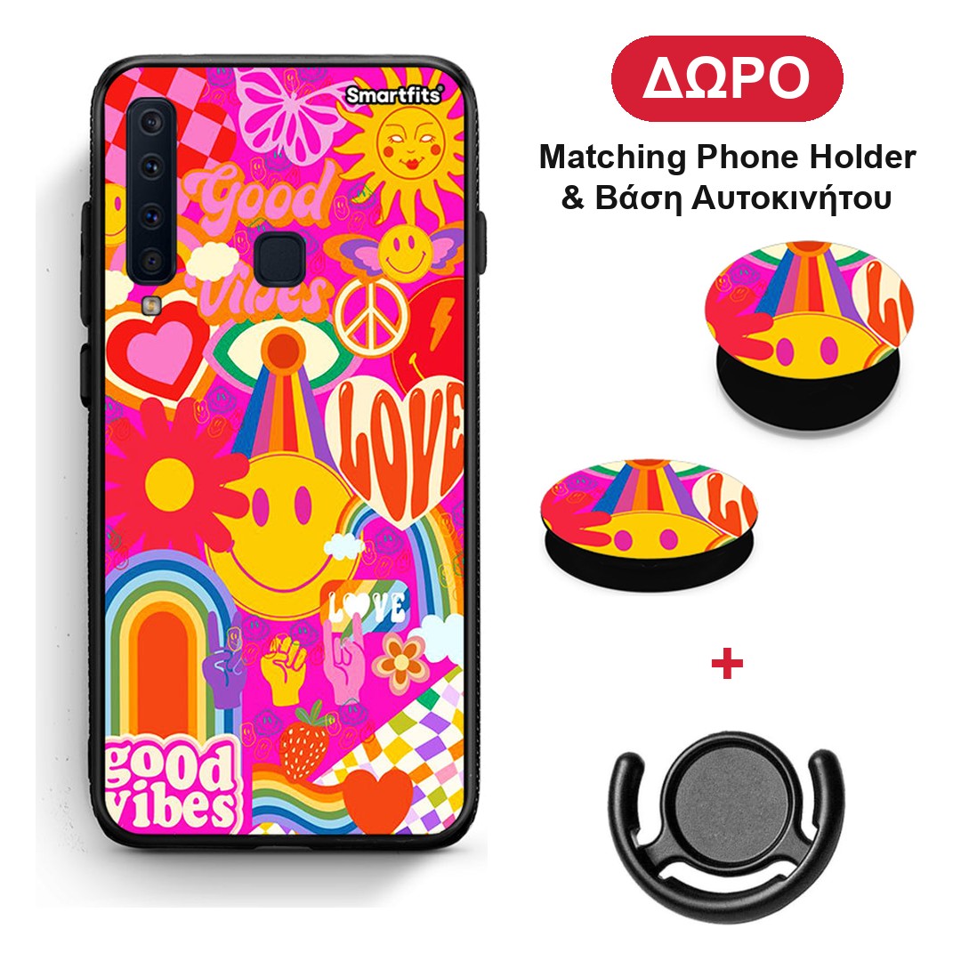 Hippie Love - Samsung Galaxy A9 θήκη + Δώρο Phone Holder & Βάση Αυτοκινήτου
