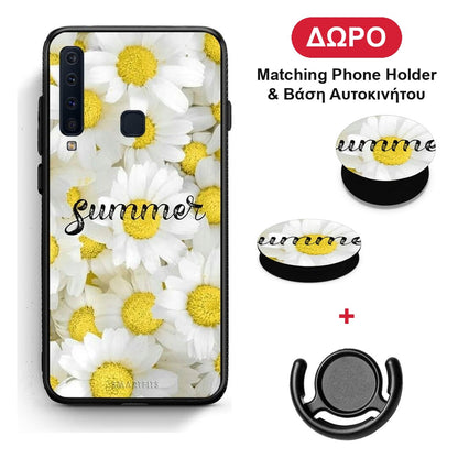 Summer Daisies - Samsung Galaxy A9 θήκη + Δώρο Phone Holder & Βάση Αυτοκινήτου