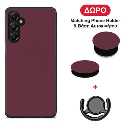 Muted Burgundy - Samsung Galaxy A05s θήκη + Δώρο Phone Holder & Βάση Αυτοκινήτου