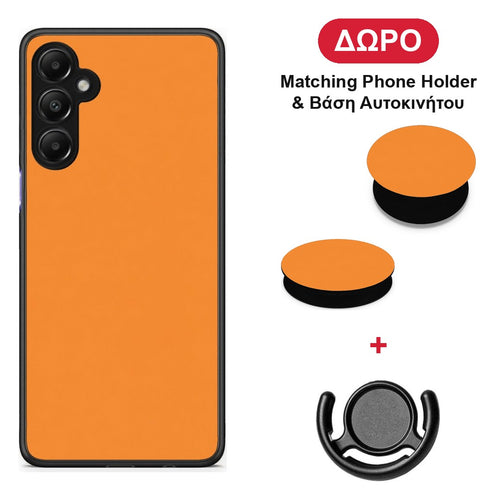 Tangerine Orange - Samsung Galaxy A05s θήκη + Δώρο Phone Holder & Βάση Αυτοκινήτου