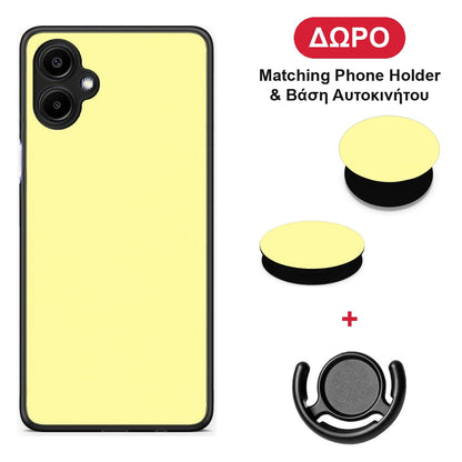 Butter Yellow - Samsung Galaxy A06 θήκη + Δώρο Phone Holder & Βάση Αυτοκινήτου