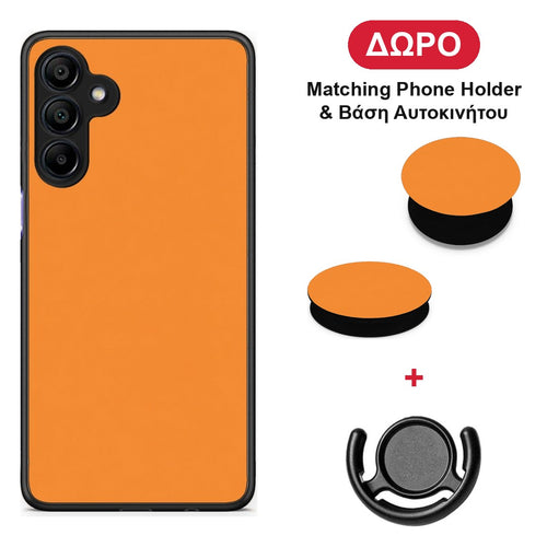 Tangerine Orange - Samsung Galaxy A15 4G / 5G θήκη + Δώρο Phone Holder & Βάση Αυτοκινήτου