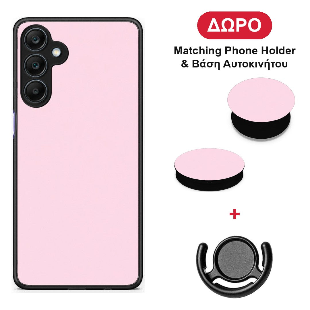 Pale Pink - Samsung Galaxy A25 5G θήκη + Δώρο Phone Holder & Βάση Αυτοκινήτου