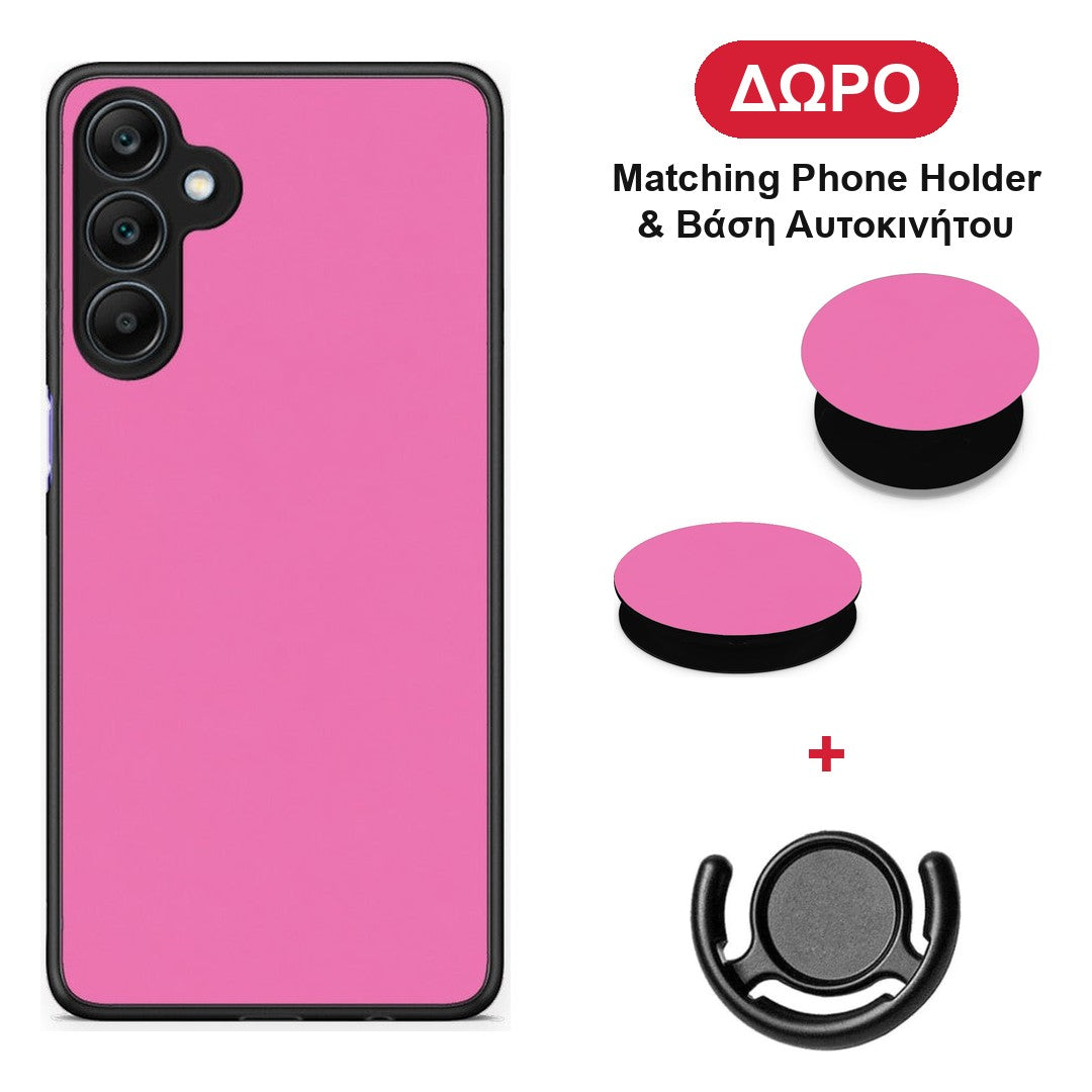 Rose Pink - Samsung Galaxy A25 5G θήκη + Δώρο Phone Holder & Βάση Αυτοκινήτου