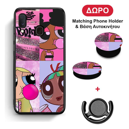 Bubble Girls - Samsung Galaxy A30 θήκη + Δώρο Phone Holder & Βάση Αυτοκινήτου