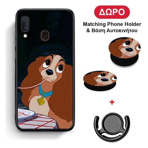 Lady And Tramp 2 - Samsung Galaxy A30 θήκη + Δώρο Phone Holder & Βάση Αυτοκινήτου