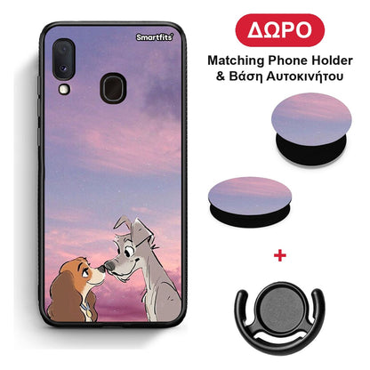 Lady And Tramp - Samsung Galaxy A30 θήκη + Δώρο Phone Holder & Βάση Αυτοκινήτου