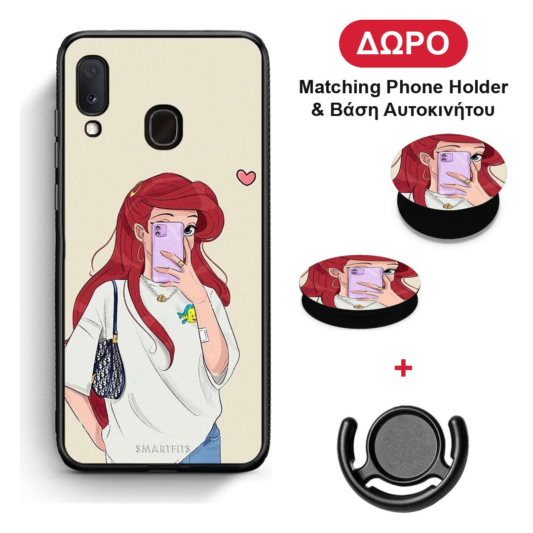 Walking Mermaid - Samsung Galaxy A30 θήκη + Δώρο Phone Holder & Βάση Αυτοκινήτου