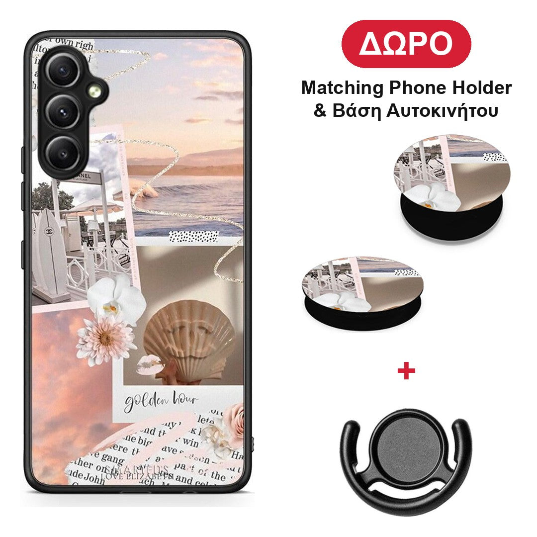 Golden Hour - Samsung Galaxy A34 θήκη + Δώρο Phone Holder & Βάση Αυτοκινήτου