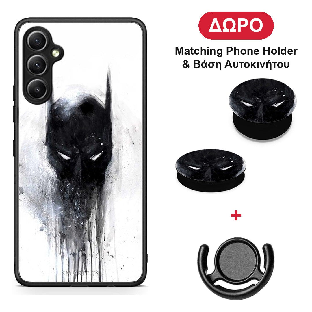 Hero Paint Bat - Samsung Galaxy A34 θήκη + Δώρο Phone Holder & Βάση Αυτοκινήτου