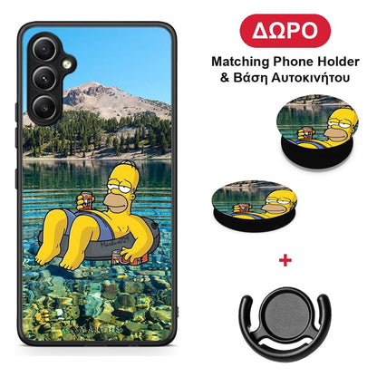 Summer Happiness - Samsung Galaxy A34 θήκη + Δώρο Phone Holder & Βάση Αυτοκινήτου