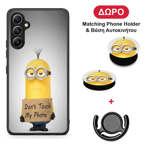 Text Minion - Samsung Galaxy A34 θήκη + Δώρο Phone Holder & Βάση Αυτοκινήτου