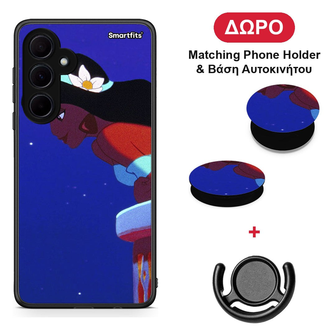 Alladin And Jasmine Love 2 - Samsung Galaxy A35 θήκη + Δώρο Phone Holder & Βάση Αυτοκινήτου