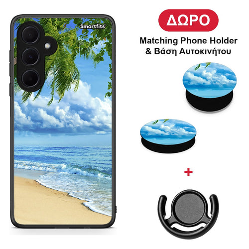 Beautiful Beach - Samsung Galaxy A35 θήκη + Δώρο Phone Holder & Βάση Αυτοκινήτου