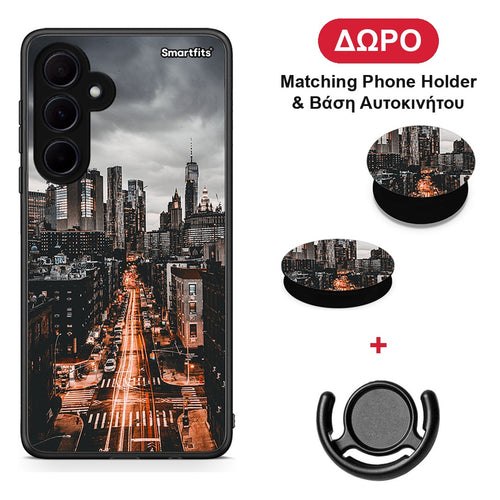 City Lights - Samsung Galaxy A35 θήκη + Δώρο Phone Holder & Βάση Αυτοκινήτου