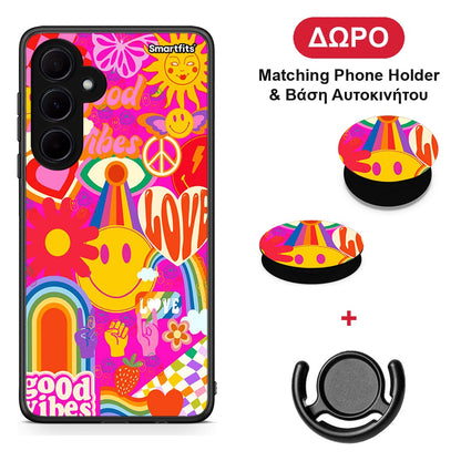 Hippie Love - Samsung Galaxy A35 θήκη + Δώρο Phone Holder & Βάση Αυτοκινήτου