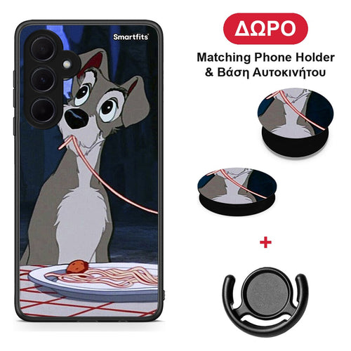 Lady And Tramp 1 - Samsung Galaxy A35 θήκη + Δώρο Phone Holder & Βάση Αυτοκινήτου