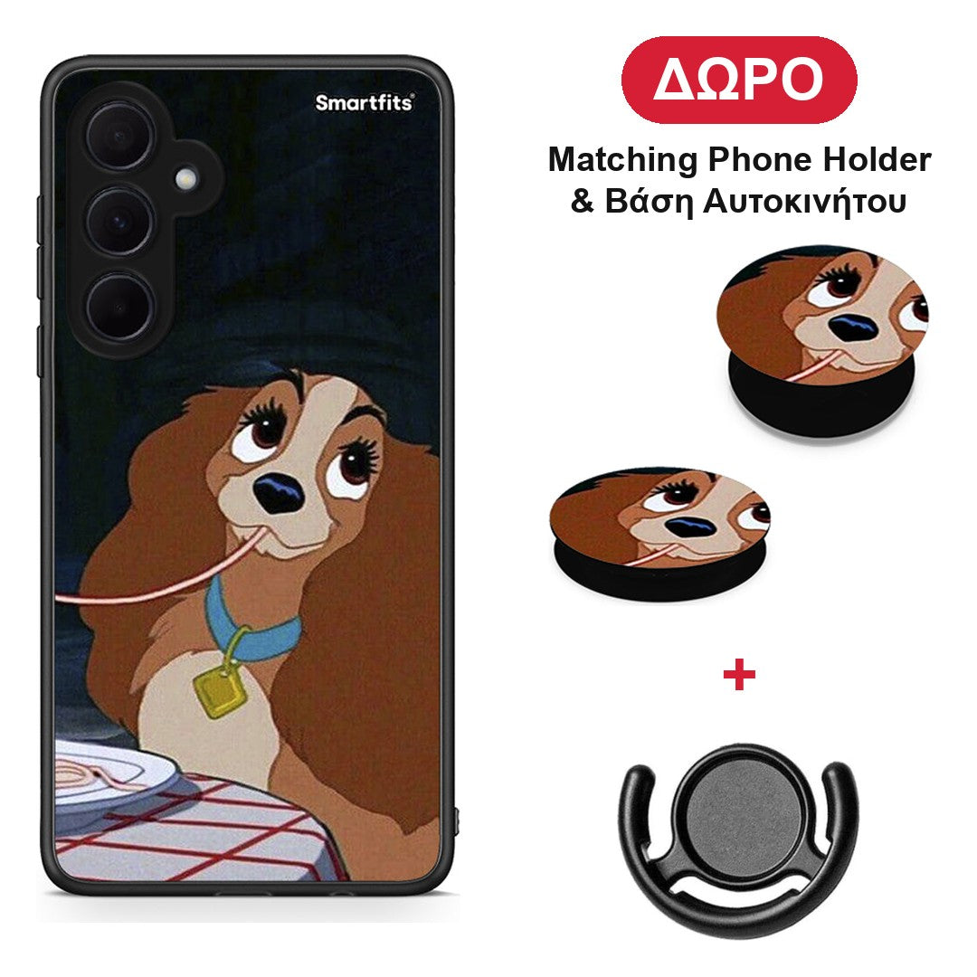 Lady And Tramp 2 - Samsung Galaxy A35 θήκη + Δώρο Phone Holder & Βάση Αυτοκινήτου