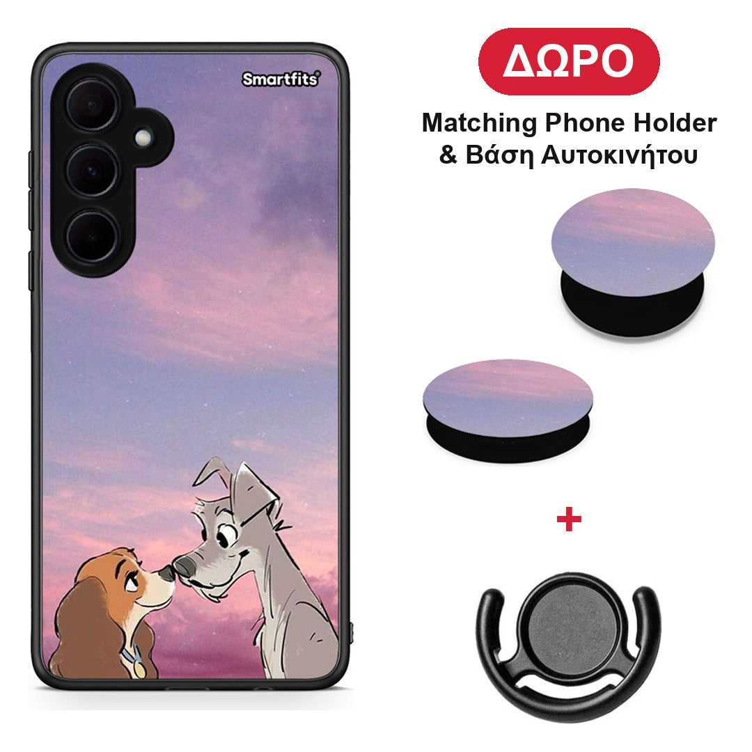 Lady And Tramp - Samsung Galaxy A35 θήκη + Δώρο Phone Holder & Βάση Αυτοκινήτου