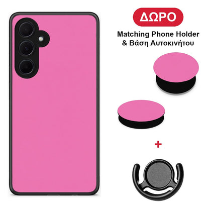 Rose Pink - Samsung Galaxy A35 θήκη + Δώρο Phone Holder & Βάση Αυτοκινήτου