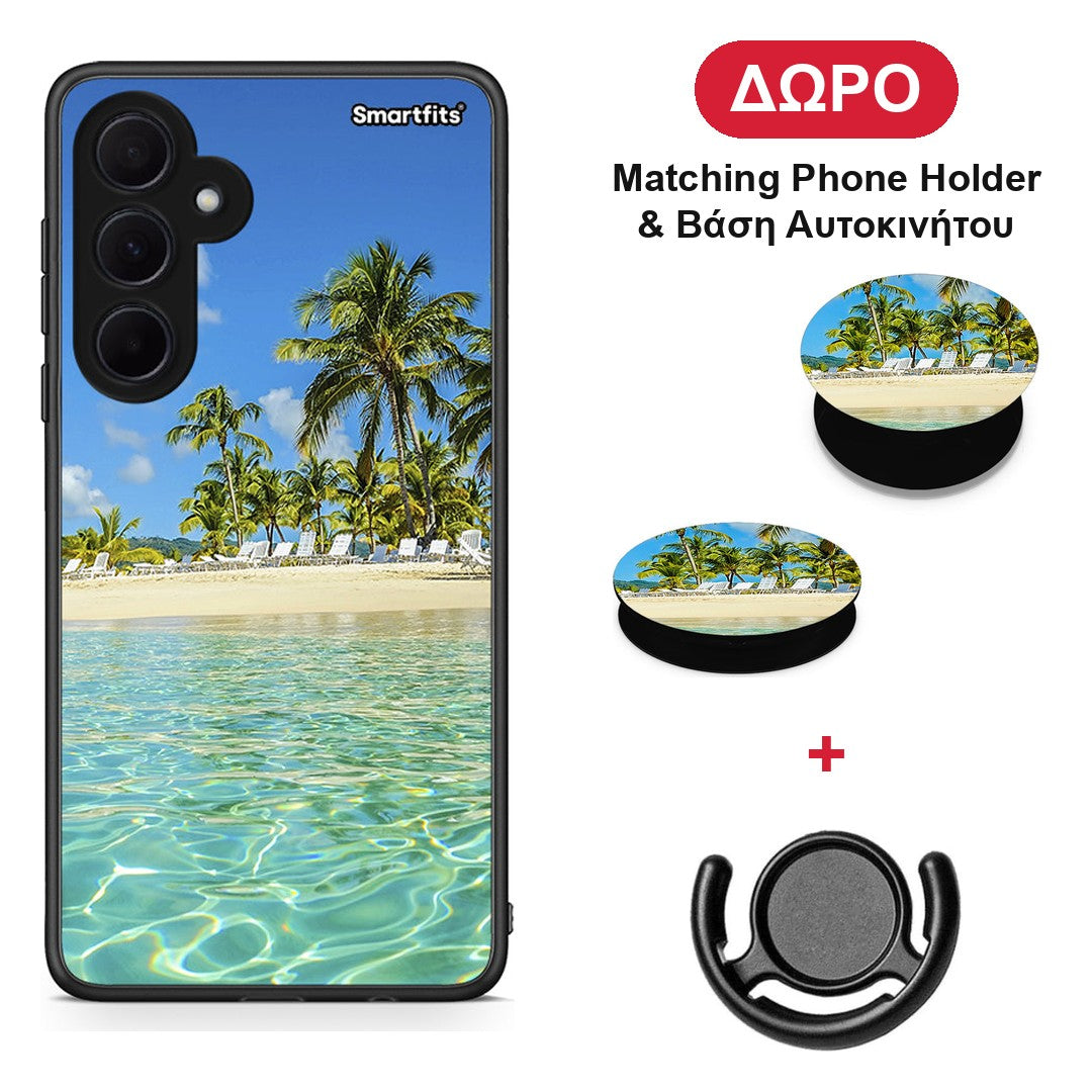 Tropical Vibes - Samsung Galaxy A35 θήκη + Δώρο Phone Holder & Βάση Αυτοκινήτου
