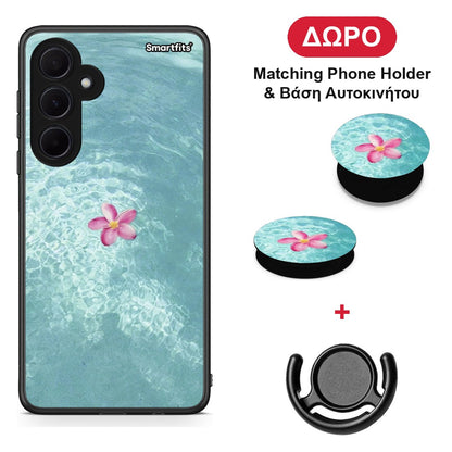 Water Flower - Samsung Galaxy A35 θήκη + Δώρο Phone Holder & Βάση Αυτοκινήτου