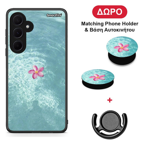 Water Flower - Samsung Galaxy A35 θήκη + Δώρο Phone Holder & Βάση Αυτοκινήτου