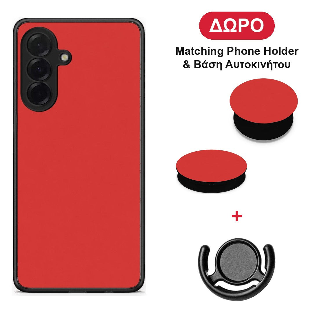 Poppy Red - Samsung Galaxy A36 θήκη + Δώρο Phone Holder & Βάση Αυτοκινήτου