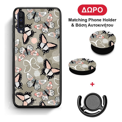 Boho Butterflies - Samsung Galaxy A50 / A30s θήκη + Δώρο Phone Holder & Βάση Αυτοκινήτου
