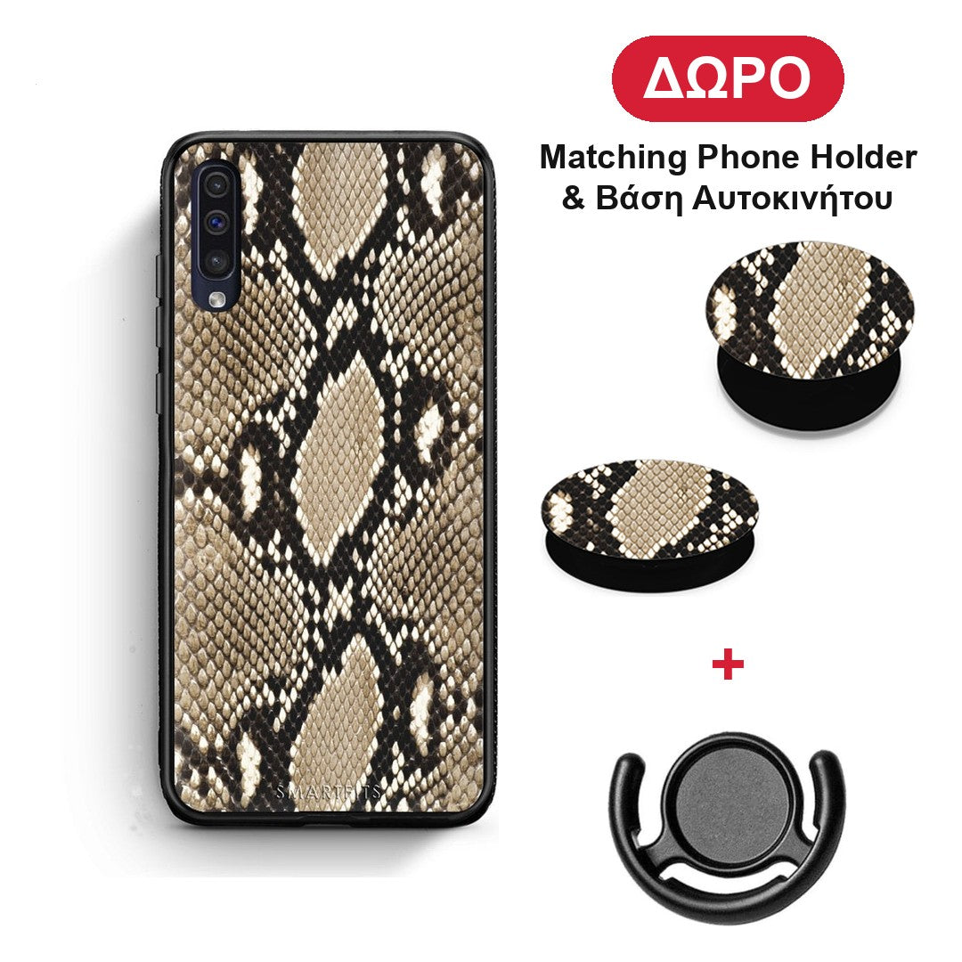 Animal Fashion Snake - Samsung Galaxy A50 / A30s θήκη + Δώρο Phone Holder & Βάση Αυτοκινήτου