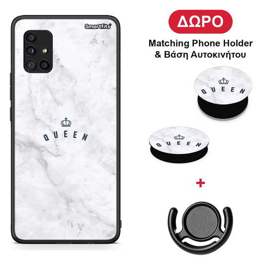 Marble Queen - Samsung Galaxy A51 5G θήκη + Δώρο Phone Holder & Βάση Αυτοκινήτου