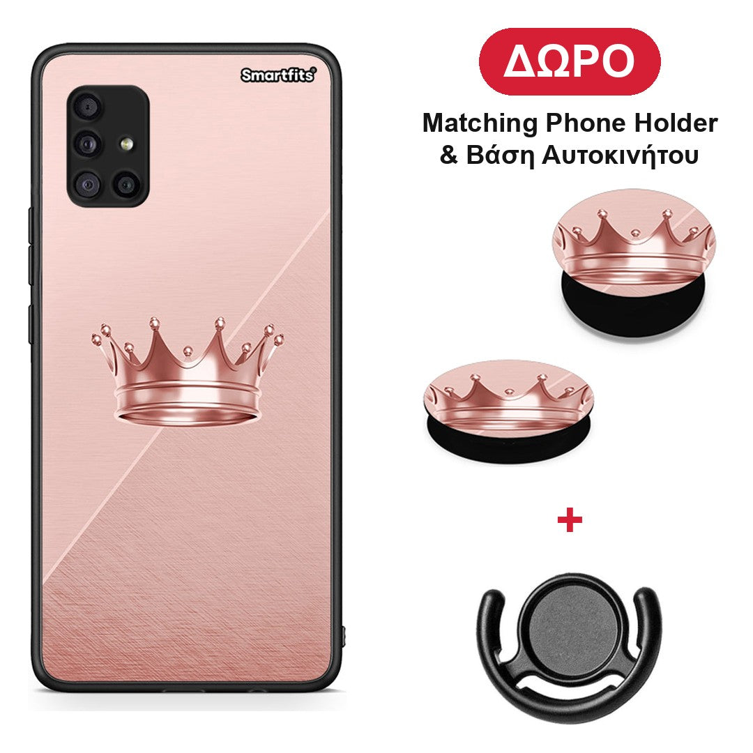 Minimal Crown - Samsung Galaxy A51 5G θήκη + Δώρο Phone Holder & Βάση Αυτοκινήτου