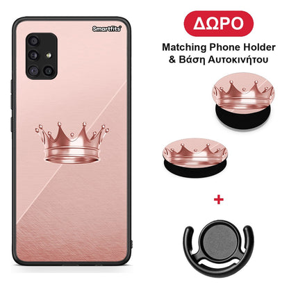 Minimal Crown - Samsung Galaxy A51 5G θήκη + Δώρο Phone Holder & Βάση Αυτοκινήτου