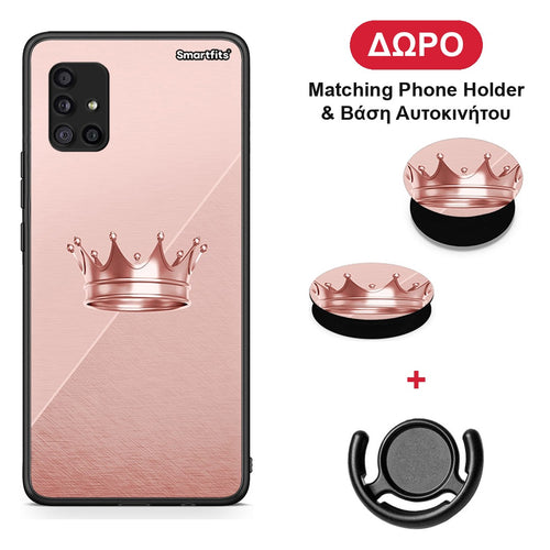 Minimal Crown - Samsung Galaxy A51 5G θήκη + Δώρο Phone Holder & Βάση Αυτοκινήτου