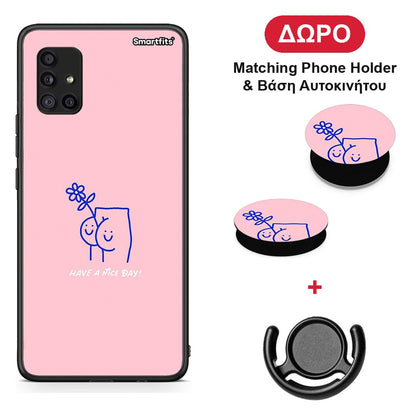 Nice Day - Samsung Galaxy A51 5G θήκη + Δώρο Phone Holder & Βάση Αυτοκινήτου