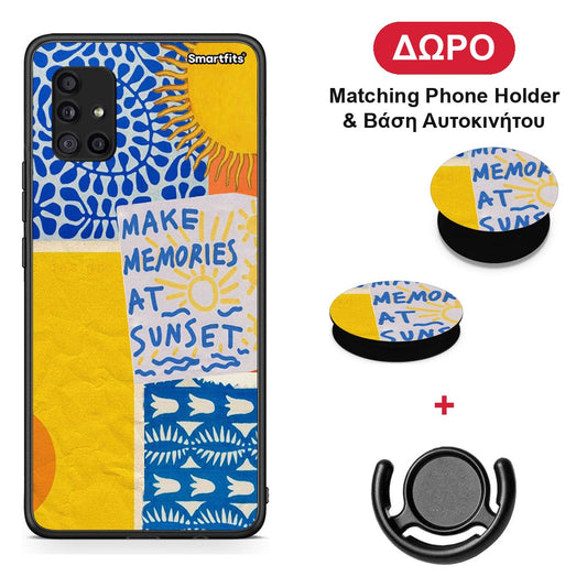 Sunset Memories - Samsung Galaxy A51 5G θήκη + Δώρο Phone Holder & Βάση Αυτοκινήτου