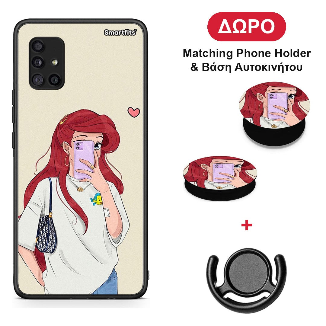 Walking Mermaid - Samsung Galaxy A51 5G θήκη + Δώρο Phone Holder & Βάση Αυτοκινήτου
