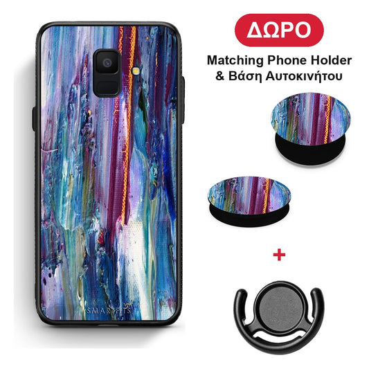 Paint Winter - Samsung Galaxy A6 2018 θήκη + Δώρο Phone Holder & Βάση Αυτοκινήτου