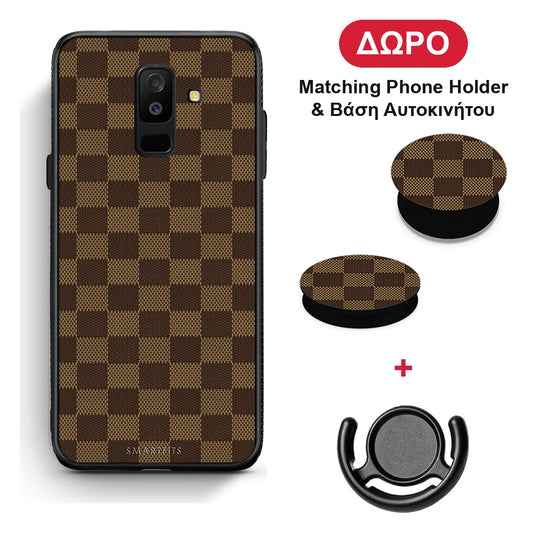 Designer Glamour - Samsung Galaxy A6+ 2018 θήκη + Δώρο Phone Holder & Βάση Αυτοκινήτου