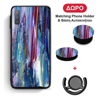 Paint Winter - Samsung Galaxy A7 2018 θήκη + Δώρο Phone Holder & Βάση Αυτοκινήτου