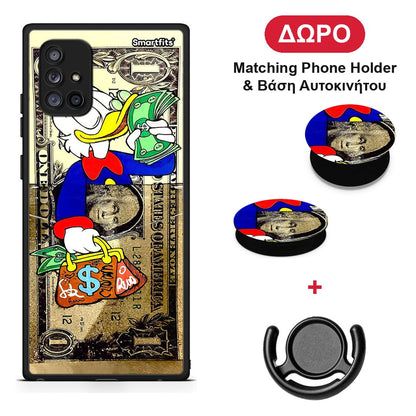Duck Money - Samsung Galaxy A71 5G θήκη + Δώρο Phone Holder & Βάση Αυτοκινήτου