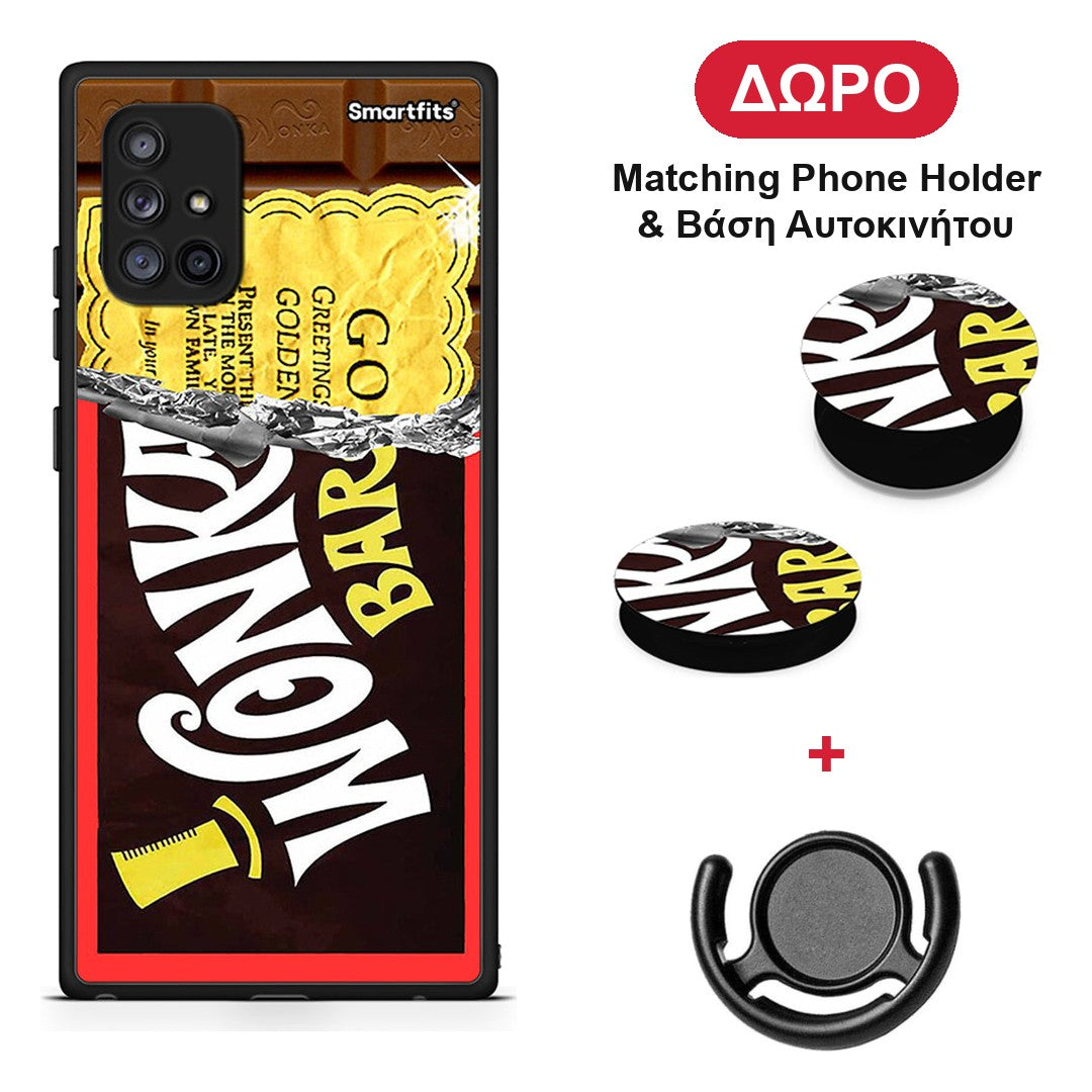 Golden Ticket - Samsung Galaxy A71 5G θήκη + Δώρο Phone Holder & Βάση Αυτοκινήτου