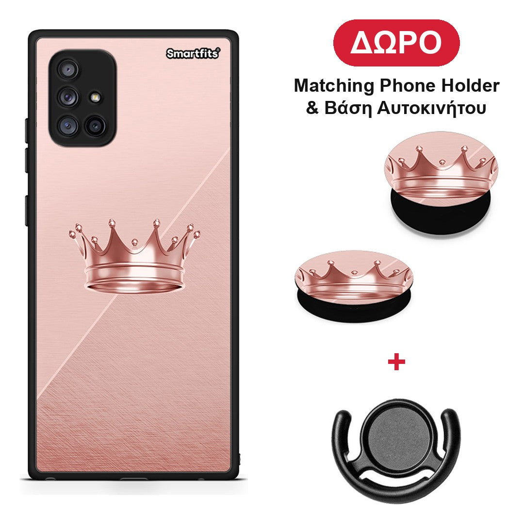 Minimal Crown - Samsung Galaxy A71 5G θήκη + Δώρο Phone Holder & Βάση Αυτοκινήτου